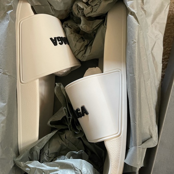 White Balenciaga Pool Slide 8 US Men